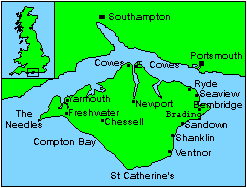 Map of the Isle of Wight