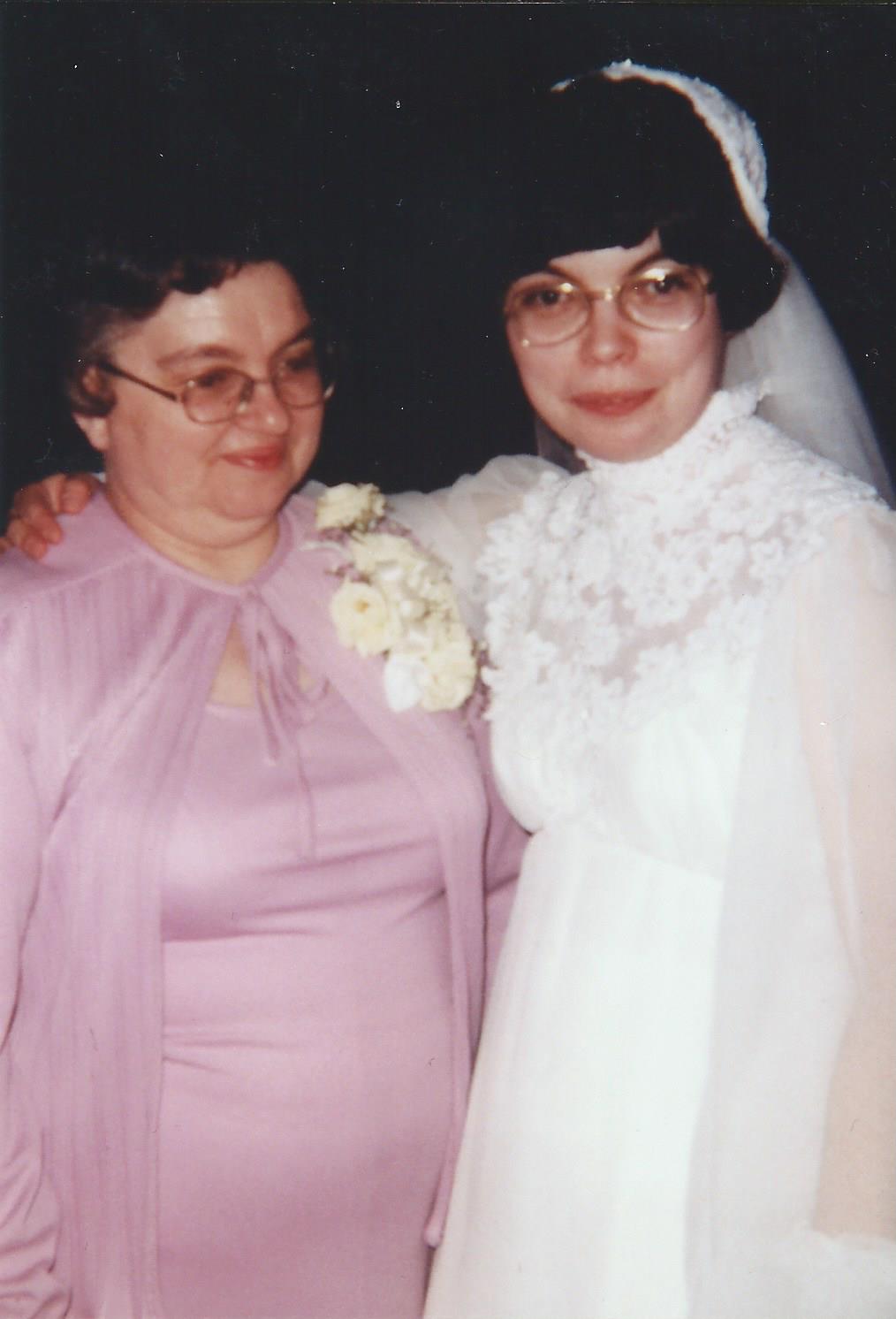 Marilyn with her mother Ruth at the
First United Methodist Church of Hudson, Michigan, May 6,
1978
