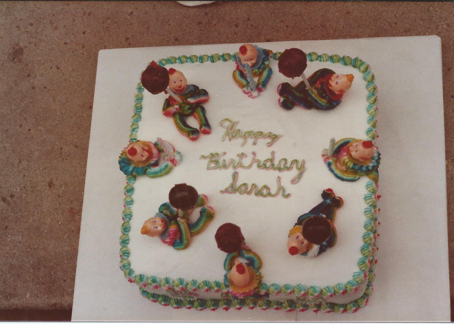 Another example of Marilyn's cake
decorating abilities, 1983