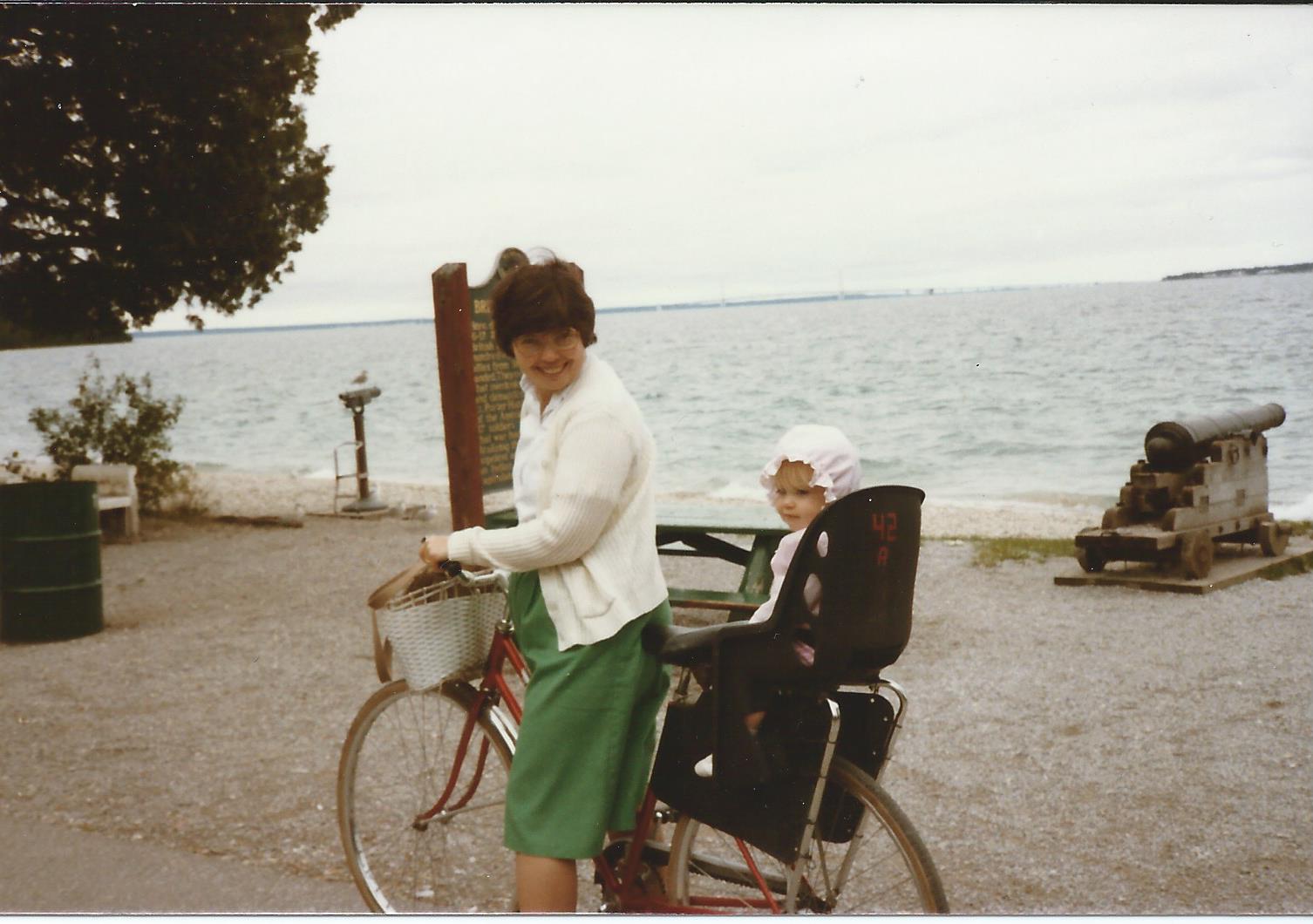 Marilyn with Rebecca on Mackinac
Island, September 1985