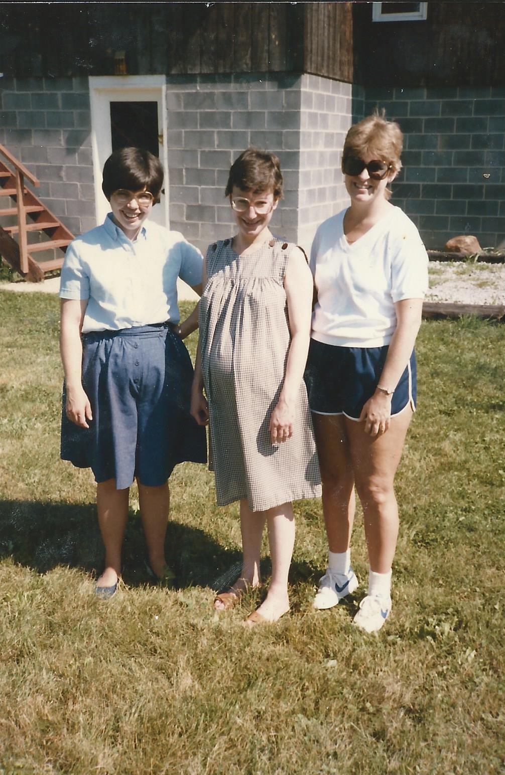 Marilyn with Adrian college friends
Barbara Young Bidwell and Darlene Knapp Racz, June 1985