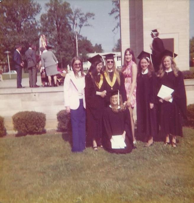 Marilyn Munsell and friends at Adrian College graduation