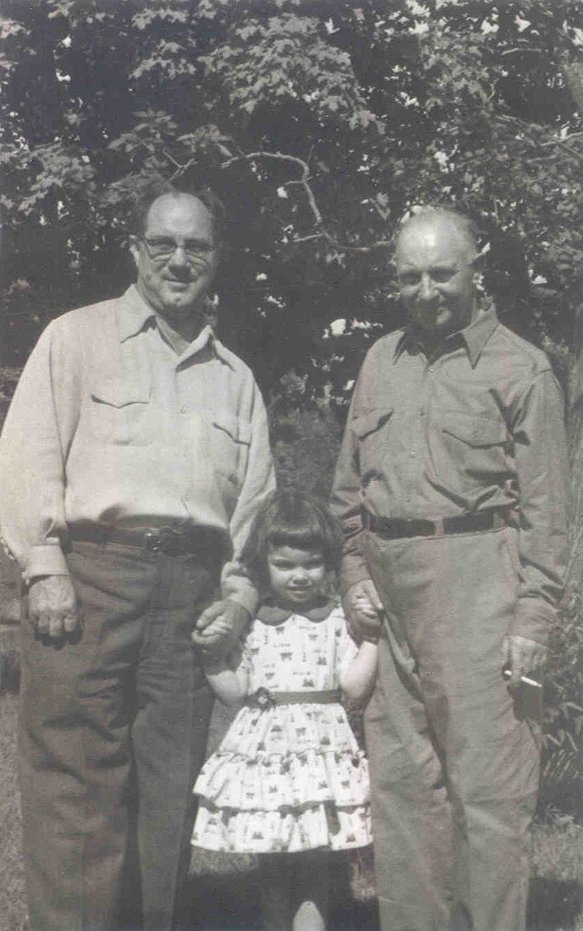 Marilyn Munsell with her grandfather Andy Weinmann (right) and his brother Max