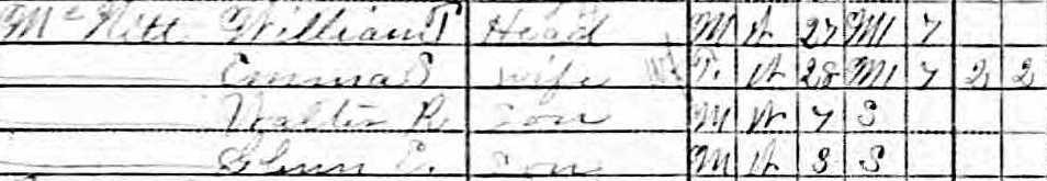 The McNitt family in the 1910 census