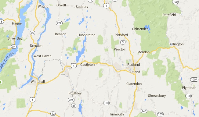 Map of Pittsford, Vermont and surrounding areas